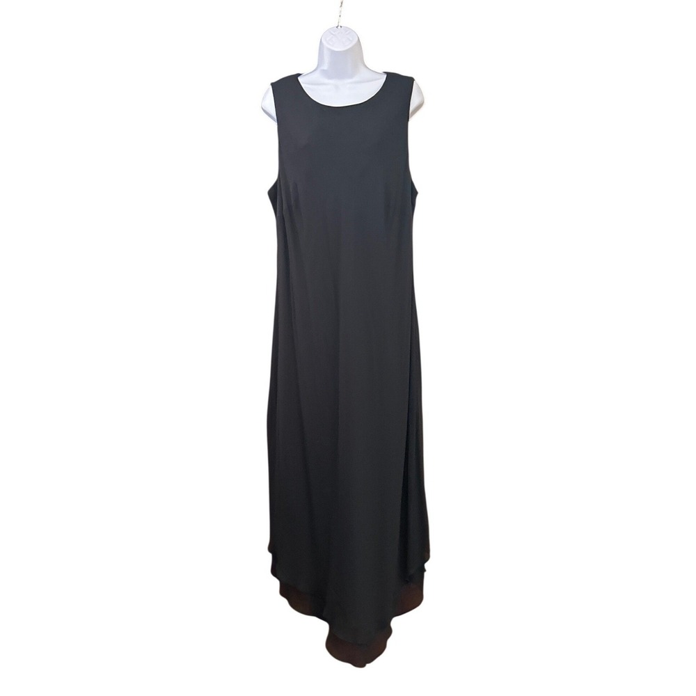 Vintage Jones New York Dress Black Sleeveless Maxi Rayon Y2K Plus 20W Plus Size
